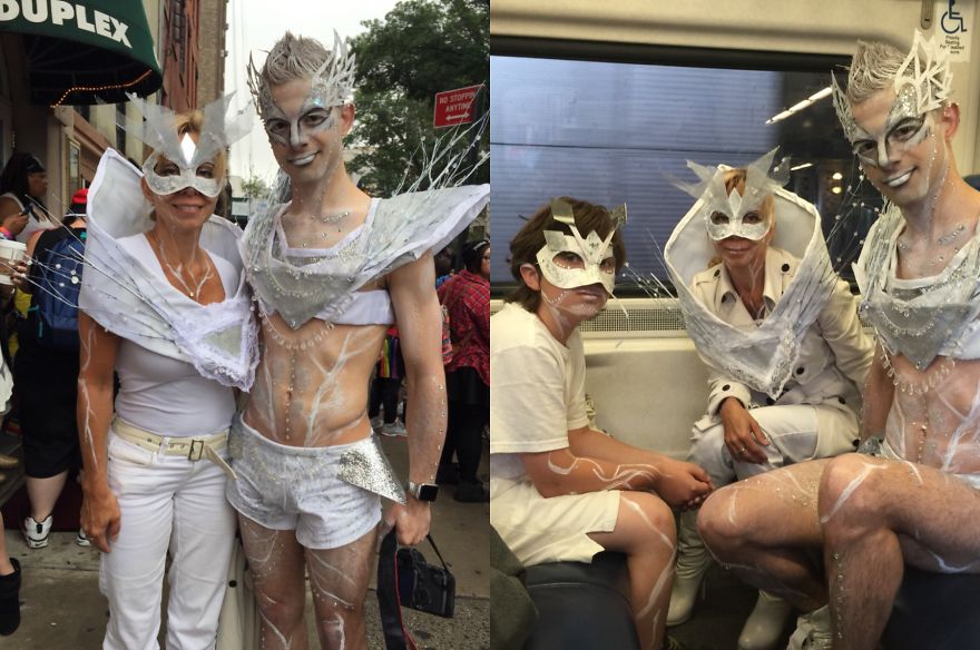 Mother Supports Her Gay Son Enough To Wear Crazy Costume Nyc Pride Parade