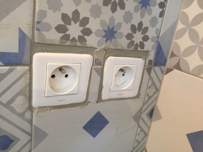 Who Said We Had To Put The Tiles Before The Plugs ?