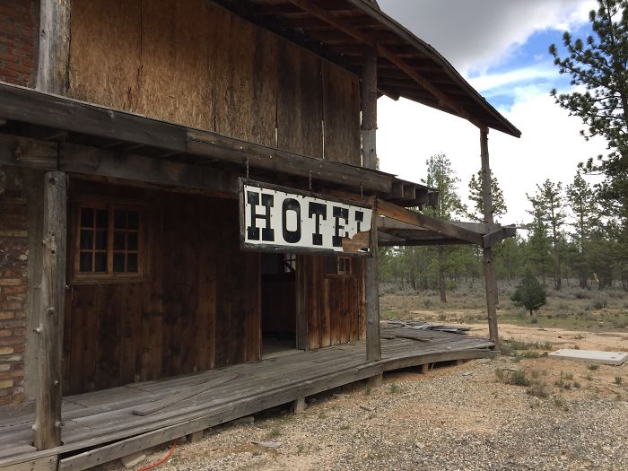 Abandoned Hotel In Mountains Of Baja Worn Out From Time