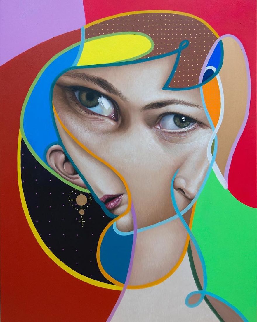 New Paintings Combining Cubist And Realistic Elements By 'Belin'