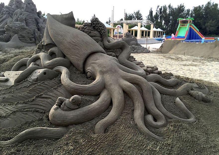 the Sand Sculptures By Toshihiko Hosaka