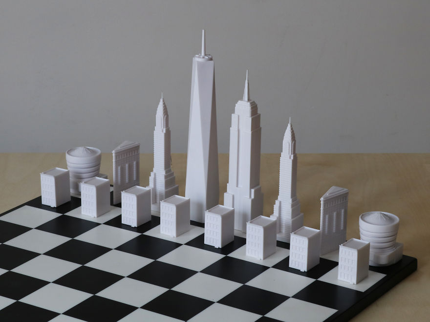 The New York Skyline Chess Set