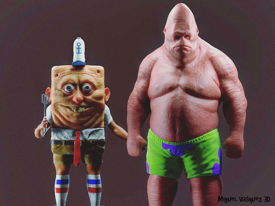 Realistic Version Of Spongebob And Patrick