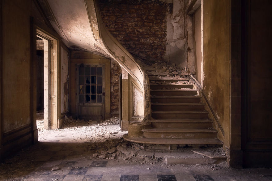 Abandoned Staircase In France