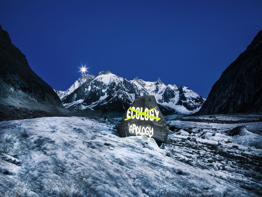 Ice Scream: First 'Street Art' Work On French Glacier