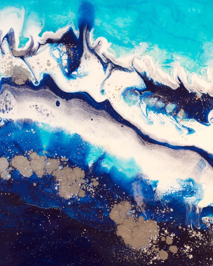 I Use Mineral Crystals And Seashells To Create Abstract Seascapes