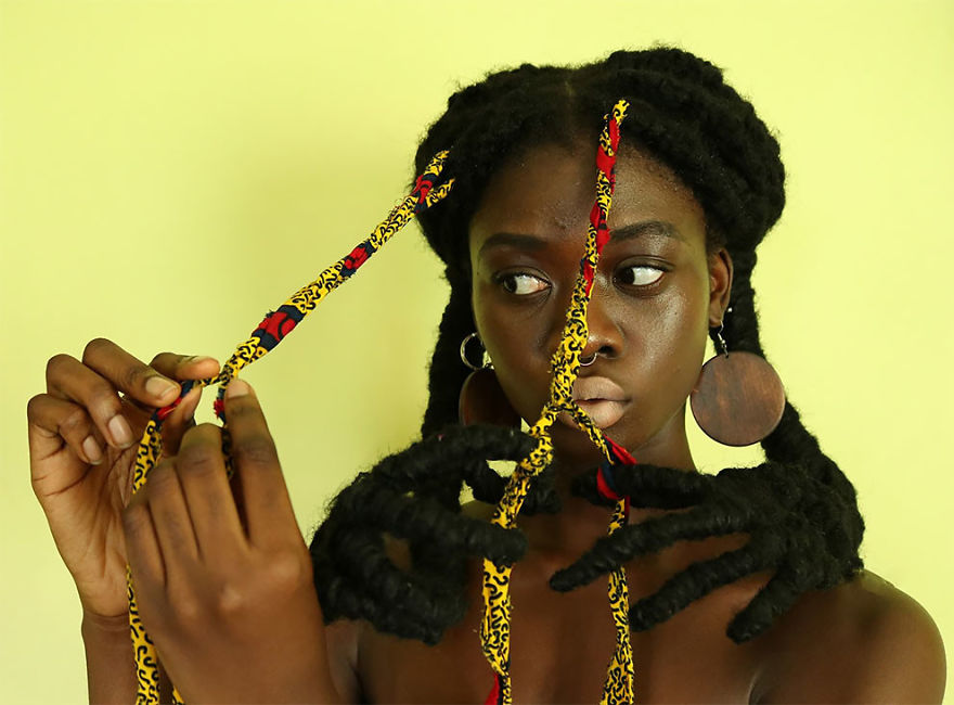 The Ivorian Artist Sculpts Her Hair To Match The Expressions In Her Mind