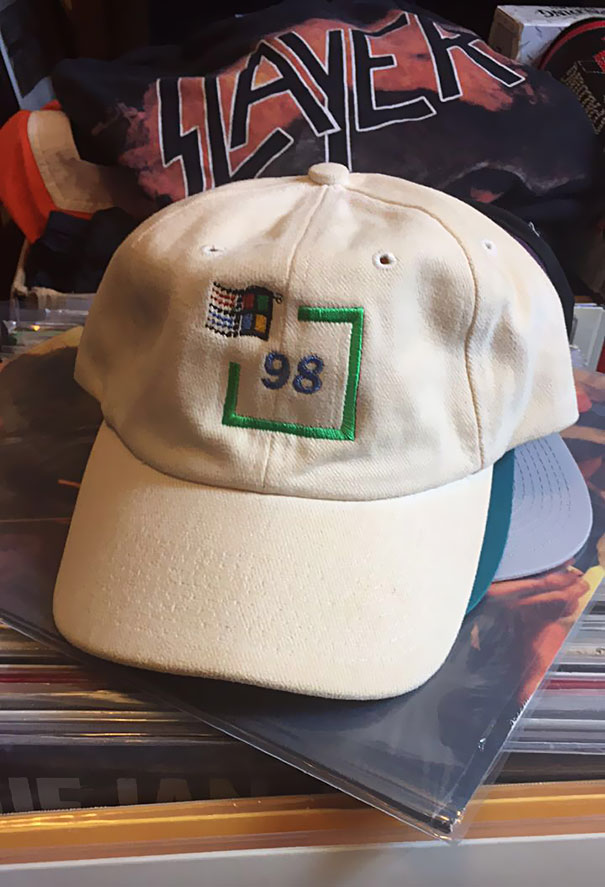Picked Up This Vintage Microsoft Windows 98 Strapback Hat The Flea Market Yesterday