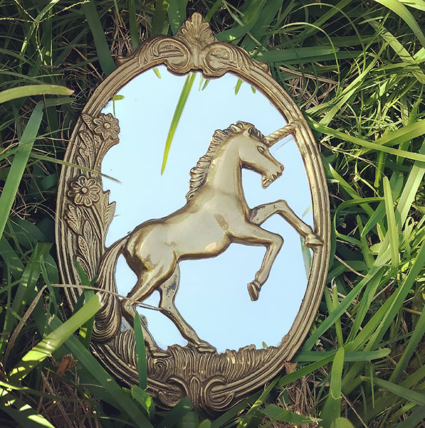 While Everyone Is Obsessed With That Unicorn Frappuccino, I Get To Have This Unicorn Mirror. $13
