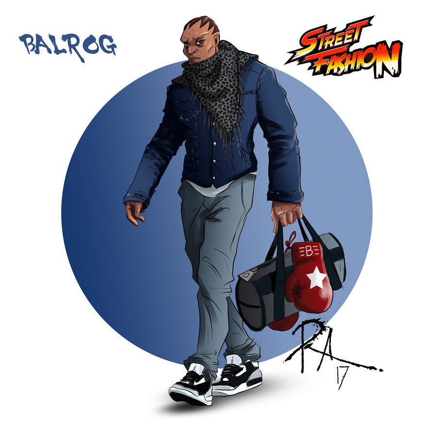 I Drew The "Street Fighter 2" Characters Like A Model.