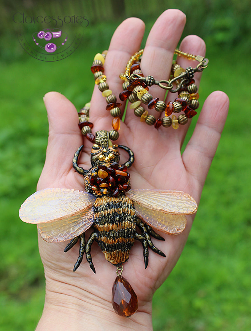 I Create Mesmerizing Insect Jewelry From Polymer Clay