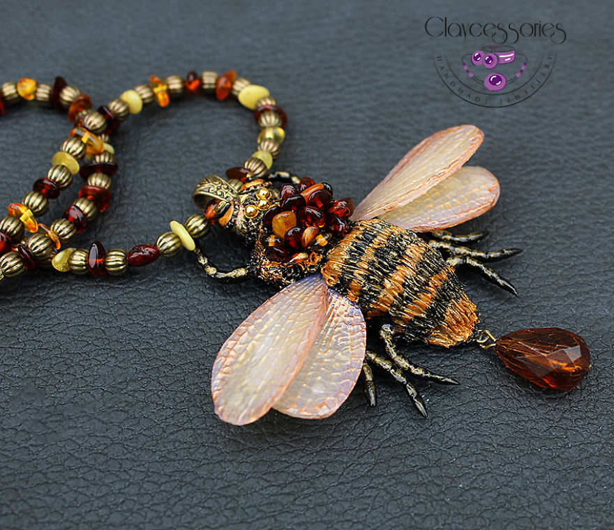 I Create Mesmerizing Insect Jewelry From Polymer Clay