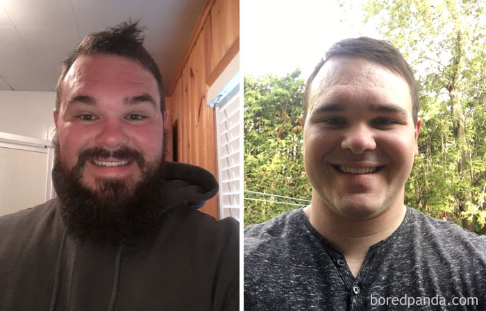 Before And After The Shaving Of The Year