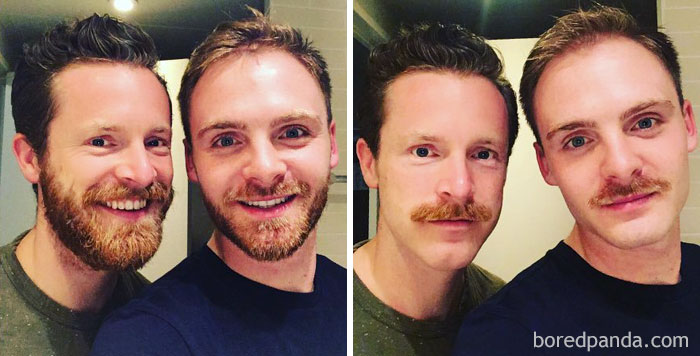 Before And After! From Beard Twins To Tash Twins