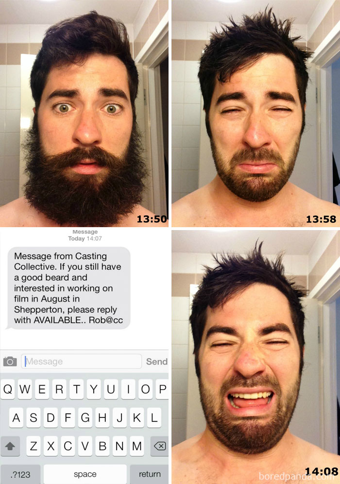 50 Men Before & After Shaving Their Beards | Bored Panda