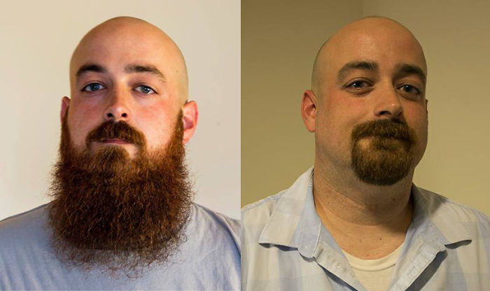2 Years Worth Of Beard Gone. Got Tired Of The Grooming Regimine.