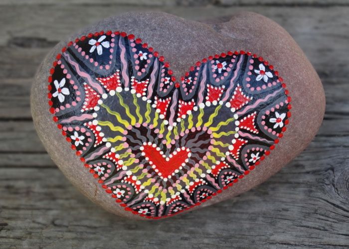 I Paint Colourful Hearts On Stones