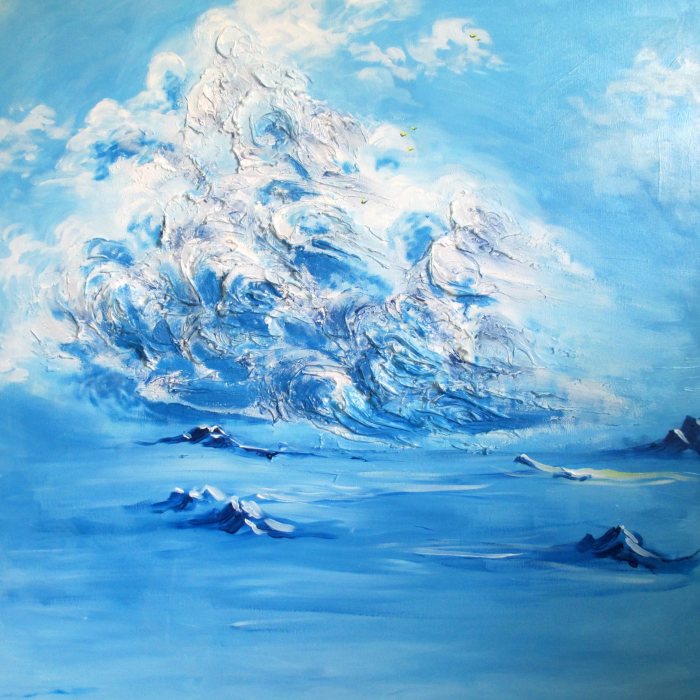 Acrylic On Canvas With A Help Of A Hairdryer