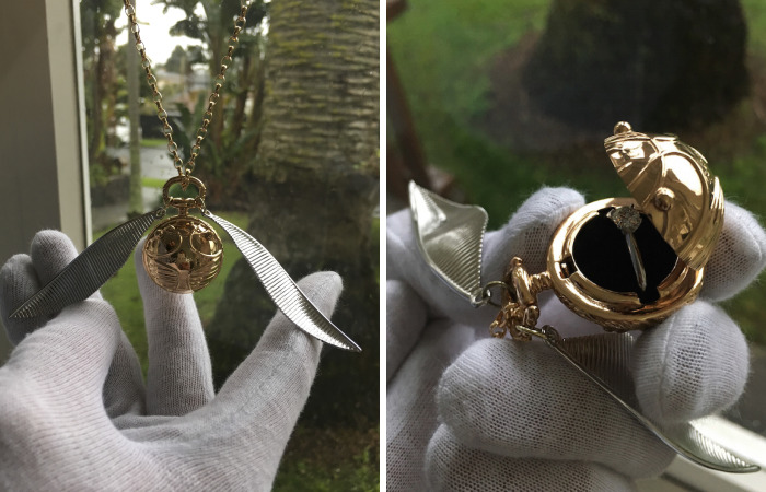 I Made A Golden Snitch Engagement Ring Box