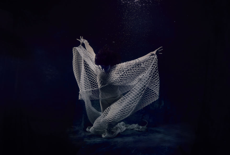 I Tied Myself Up In Nets Underwater To Convey Ghost Fishing's Toll On The Ocean