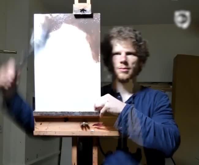Painting Self-Portrait In Front Of The Mirror
