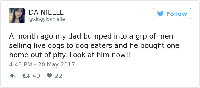 This Man Saw A Dog Being Sold For Meat And Just Couldn't Walk By