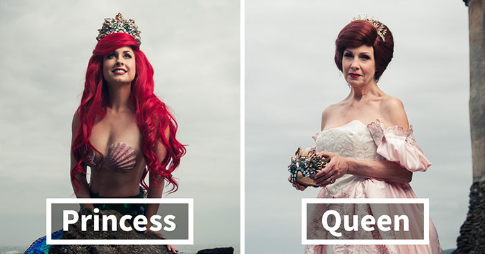 Disney Princesses Reimagined Years Later As Queens By Daughters And Mothers