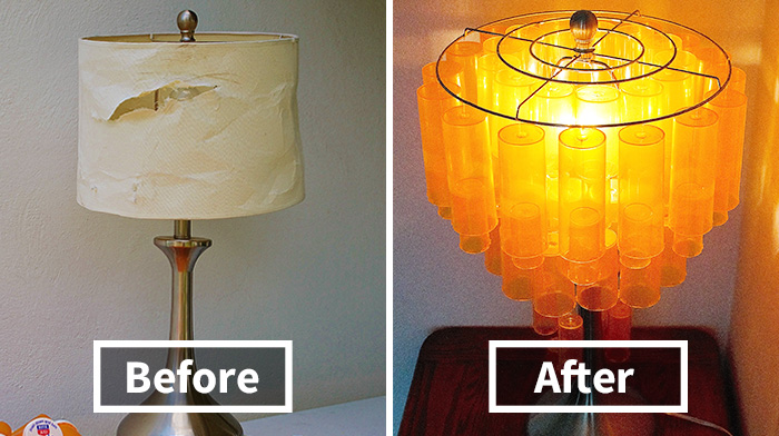 I Revived An Old Lamp Using Nearly 90 Empty Pill Bottles