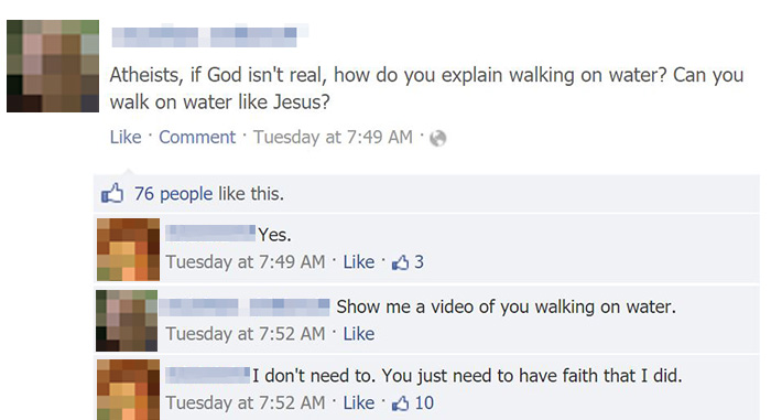Can Atheists Walk On Water?