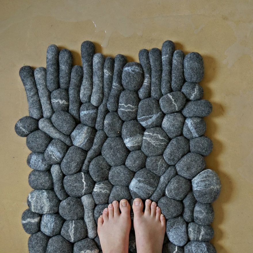 I Made This Rock Carpet From Natural Wool