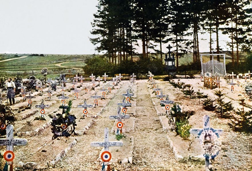 Autochrome Of A French Military Cemetery, 1916