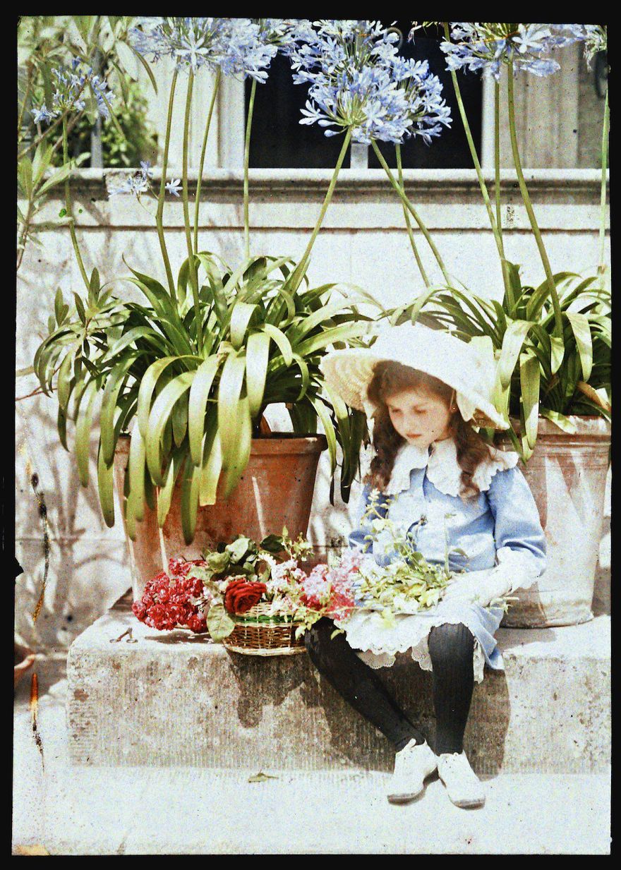 Autochrome Of A Young Girl, 1910