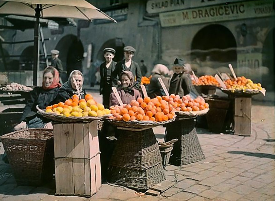 Oranges In Uhlený Trh (“coal Market Square”), Prague, 1910