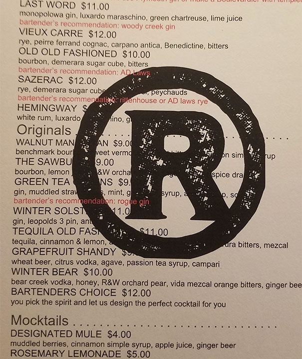 The Restaurant I Went To Plastered Their Logo All Over The Descriptions