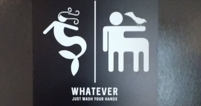 Toilet Symbol Door Sign Restroom Unisex Bathroom Funny 