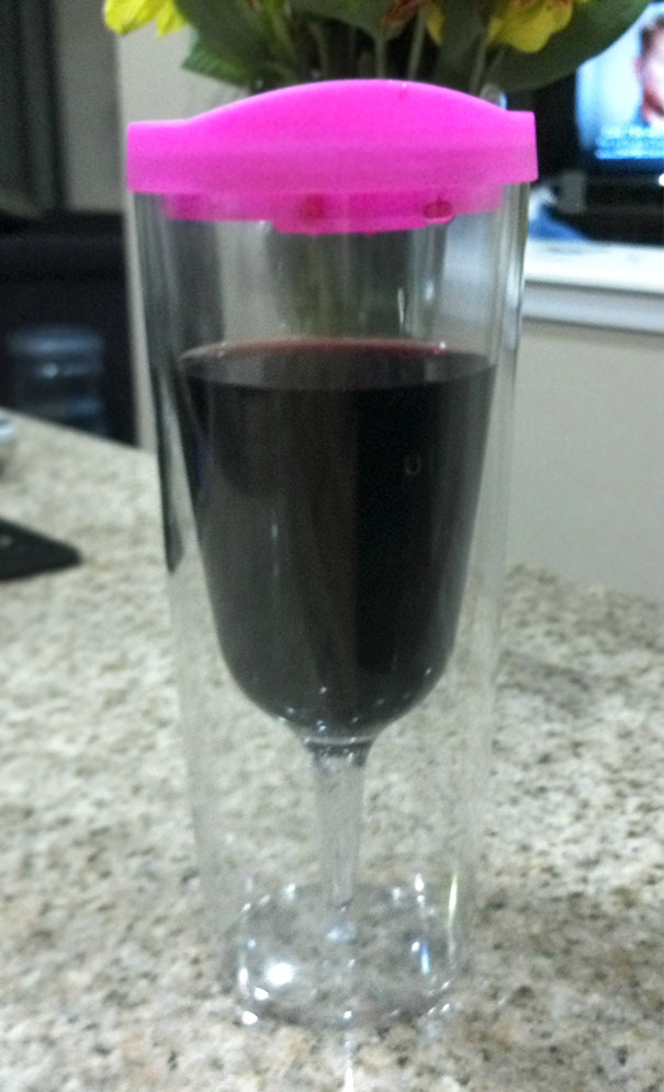 My Husband Got Tired Of Wine Stains Everywhere So He Got Me A Sippy Wine Cup