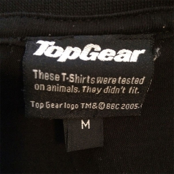 This Top-gear T-shirt Label