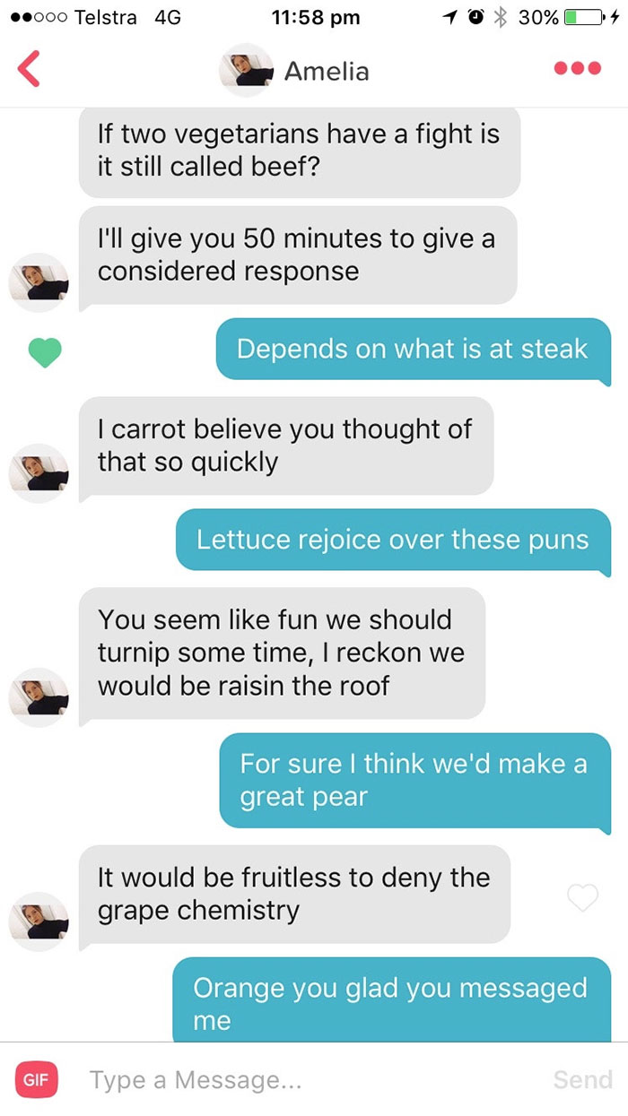 online dating puns)