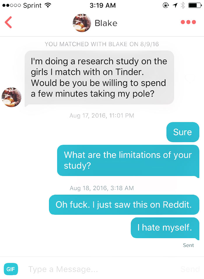 Tinder conversation reddit
