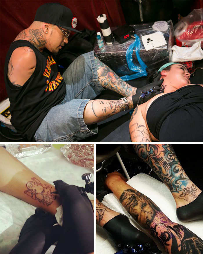 Brian Tagalog Was Born Without Arms, But He Has Never Let This Serious Adversity Keep Him From Leading A Normal Life. He Believes He Is The Only Certified Tattoo Artist Without Arms In The World