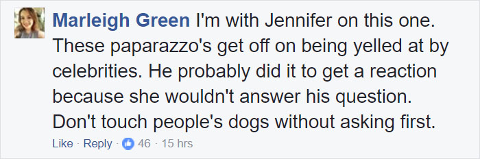 Paparazzo Touches Jennifer Lawrence's Dog, And Her Rude Reaction Sparks Heated Discussions