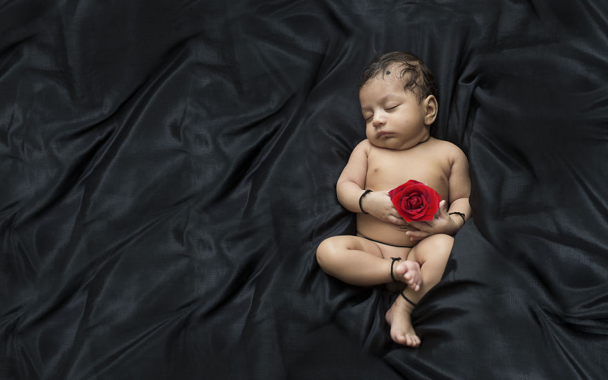 Indian Photographer Captures Meditation Pose By Newborn That Goes Viral