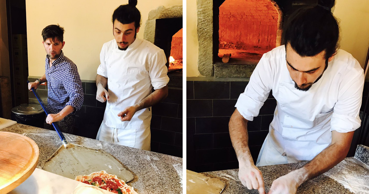 “Parks & Rec” Star Adam Scott Hilariously Fails At Pizza Class In Italy ...