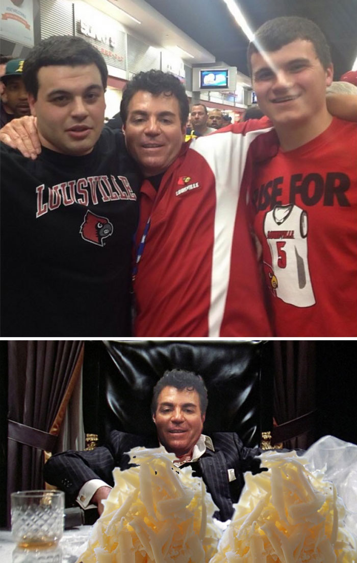 This Picture Of Papa John Wasted At The Final Four