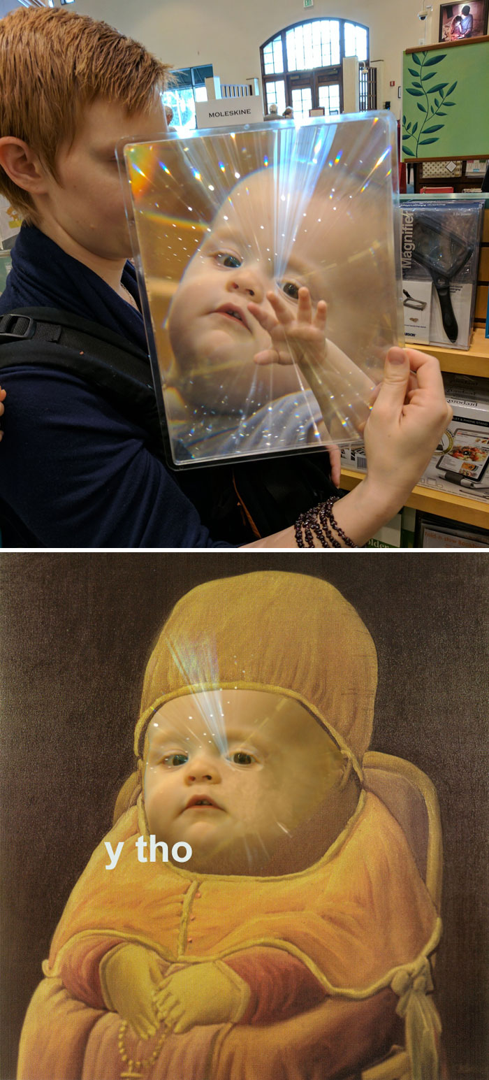 This Kid's Face In A Magnifying Plate