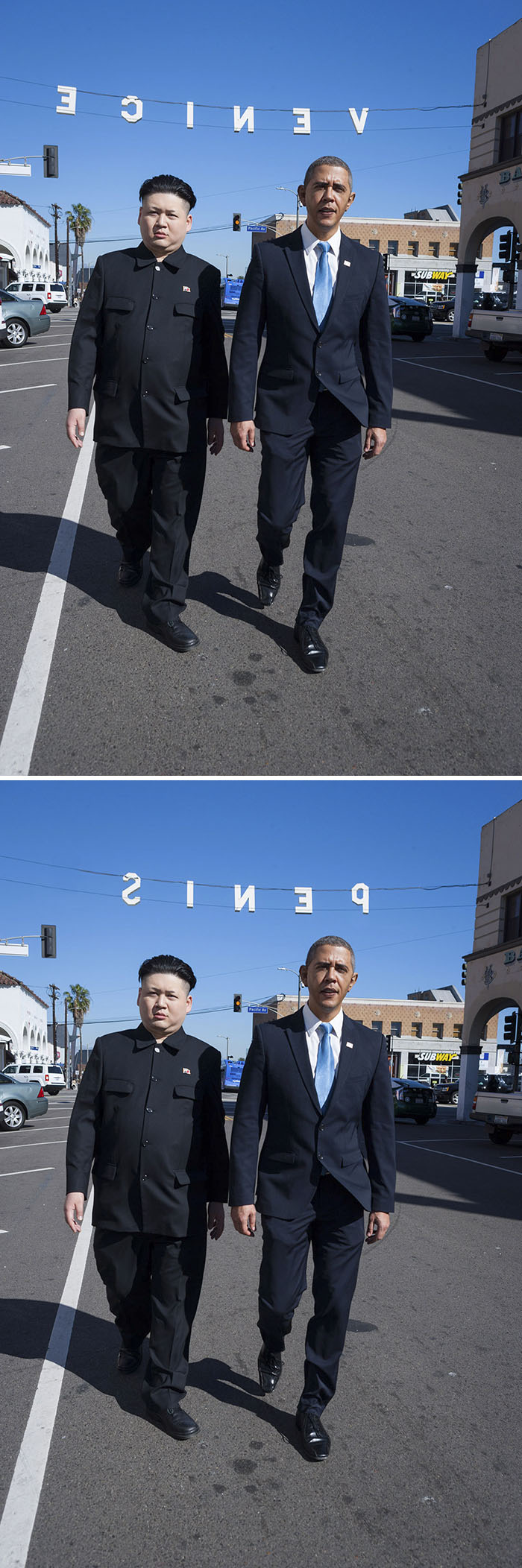 Kim Jong Un And Barack Obama Impersonators Taking On L.a