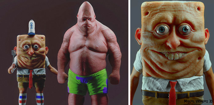 Realistic Famous Cartoon Character Versions You Wouldn't Want To Meet In  Real Life | Bored Panda