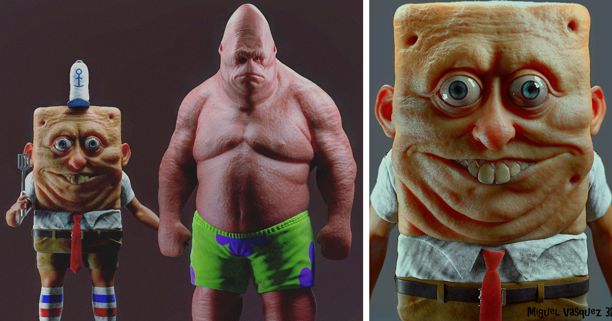 Realistic Famous Cartoon Character Versions You Wouldn't Want To Meet In Real  Life | Bored Panda