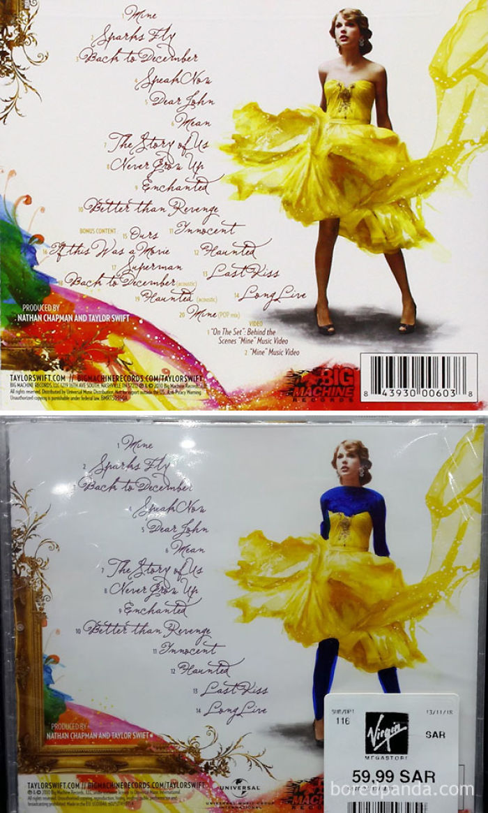 Back Cover Of Taylor Swift's 'speak Now'