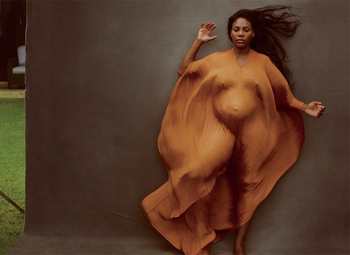 Serena Williams Poses Topless As Pregnant Goddess For Vanity Fair, And Some People Find It "Disgusting"